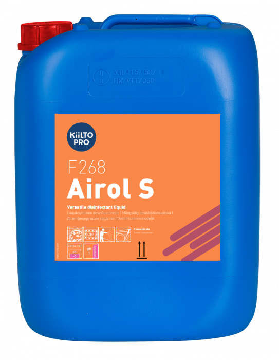 F 268 Airol S дезинфицирующее отбеливающее моющее средство на основе перуксусной кислоты, KiiltoClean (20 л.)